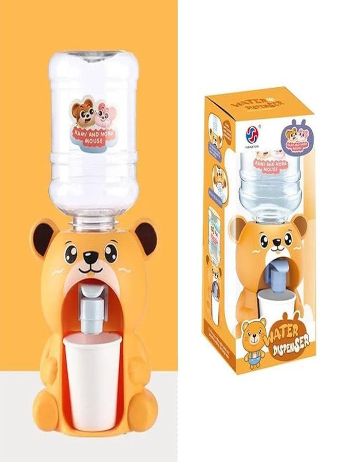 MANVI Mini Water Dispenser for Kids, Cartoon Character Drinking Fountain Pumps Water Juice, Tea, Milk Water Dispenser Toy for Kids (Bear) - Image 4